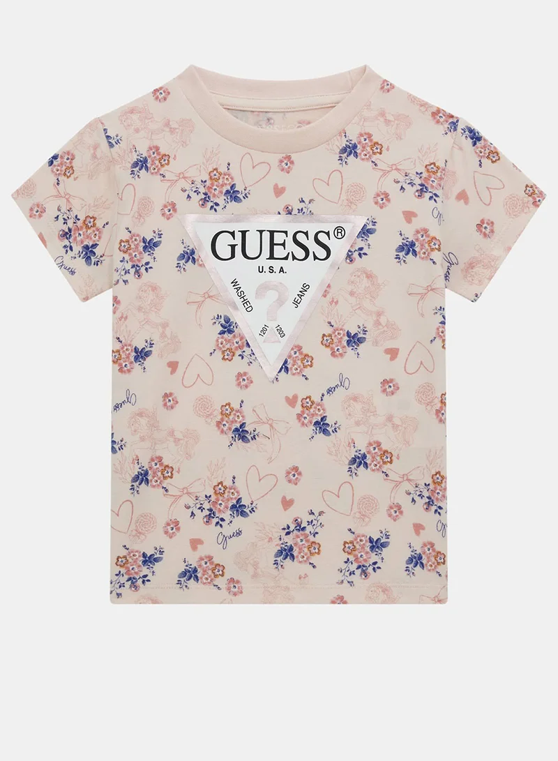 جس Kids Graphic  Crew Neck T-Shirt