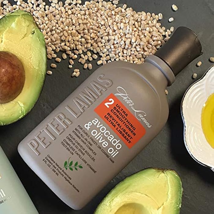 Peter Lamas Ultra Smoothing Conditioner (9 Oz) | Infused with Avocado and Olive Oil | Soften Hair, Increase Shine & Eliminate Frizz | For Curly, Frizzy, Coarse Hair | Vegan, Paraben & Sulfate-Free - Image 4