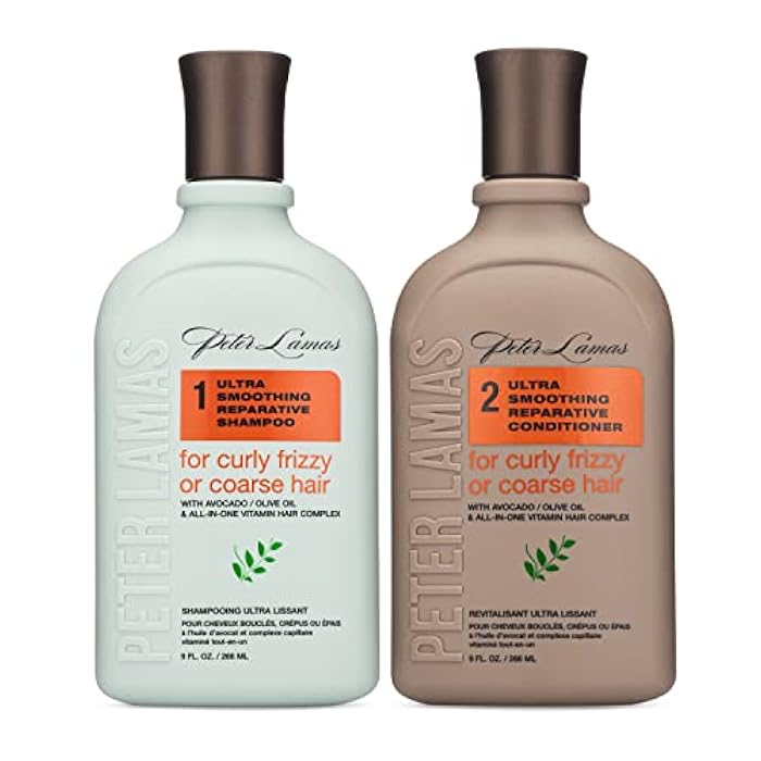 Peter Lamas Ultra Smoothing Conditioner (9 Oz) | Infused with Avocado and Olive Oil | Soften Hair, Increase Shine & Eliminate Frizz | For Curly, Frizzy, Coarse Hair | Vegan, Paraben & Sulfate-Free - Image 2