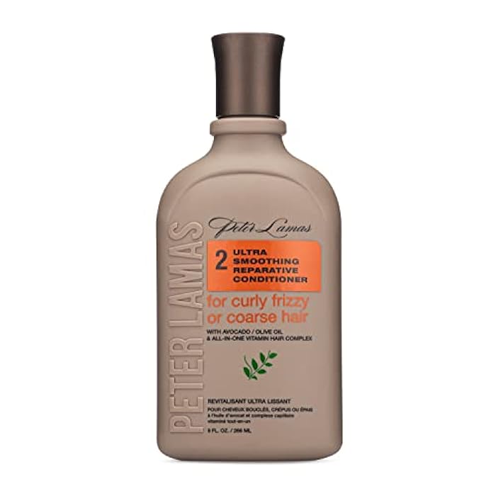 Peter Lamas Ultra Smoothing Conditioner (9 Oz) | Infused with Avocado and Olive Oil | Soften Hair, Increase Shine & Eliminate Frizz | For Curly, Frizzy, Coarse Hair | Vegan, Paraben & Sulfate-Free - Image 1