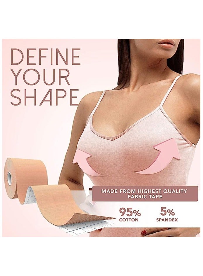 Plan A Women's Chest Strap Multi-Purpose Body Tape, Invisible Push Up and Lift Chest Strap for Women A-DD, Breathable and 5M  - Image 2