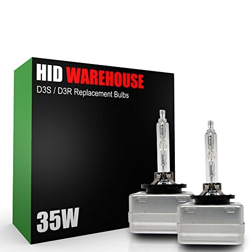 HIDWarehouse HID Xenon Replacement Bulbs D3S D3R D3C 6000K Light Blue 1 Pair