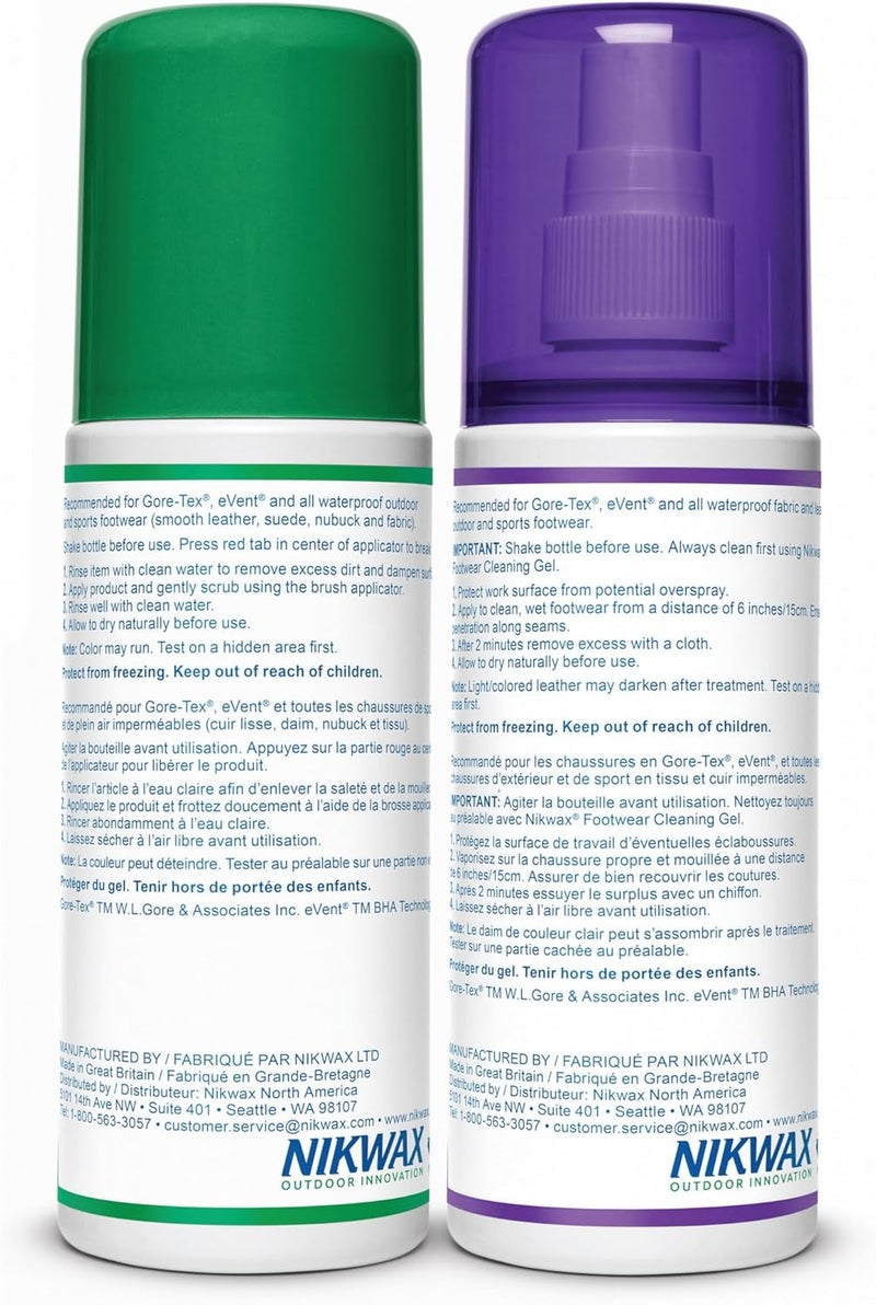 Nikwax Footwear Cleaning Gel and Nubuck & Suede Proof Twin Pack - 125ml Each - Image 2