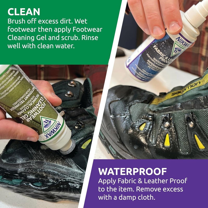 Nikwax Footwear Cleaning Gel and Nubuck & Suede Proof Twin Pack - 125ml Each - Image 5