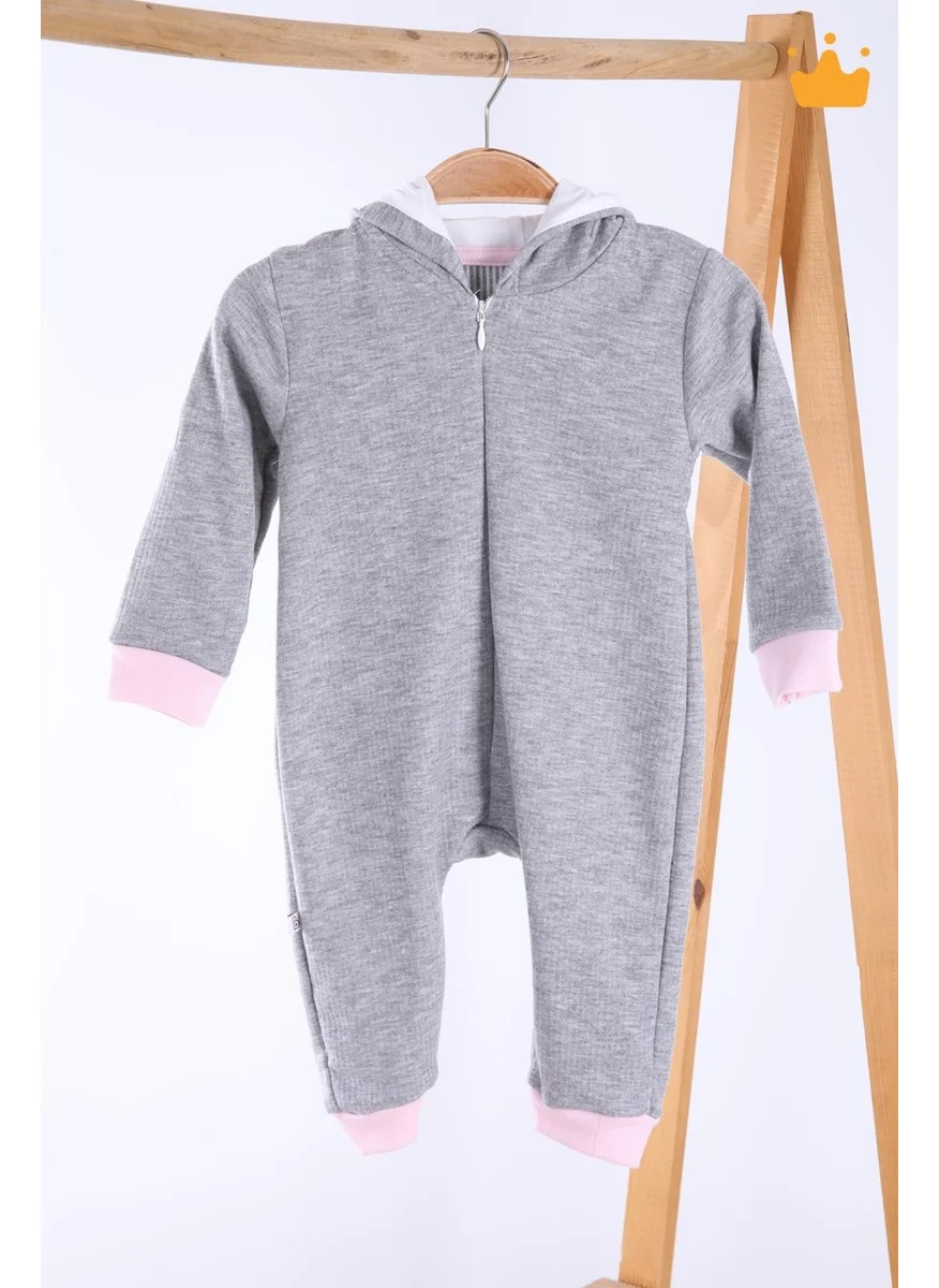 بيبي هولا Babyhola Zippered Rabbit Ears Jumpsuit 5014