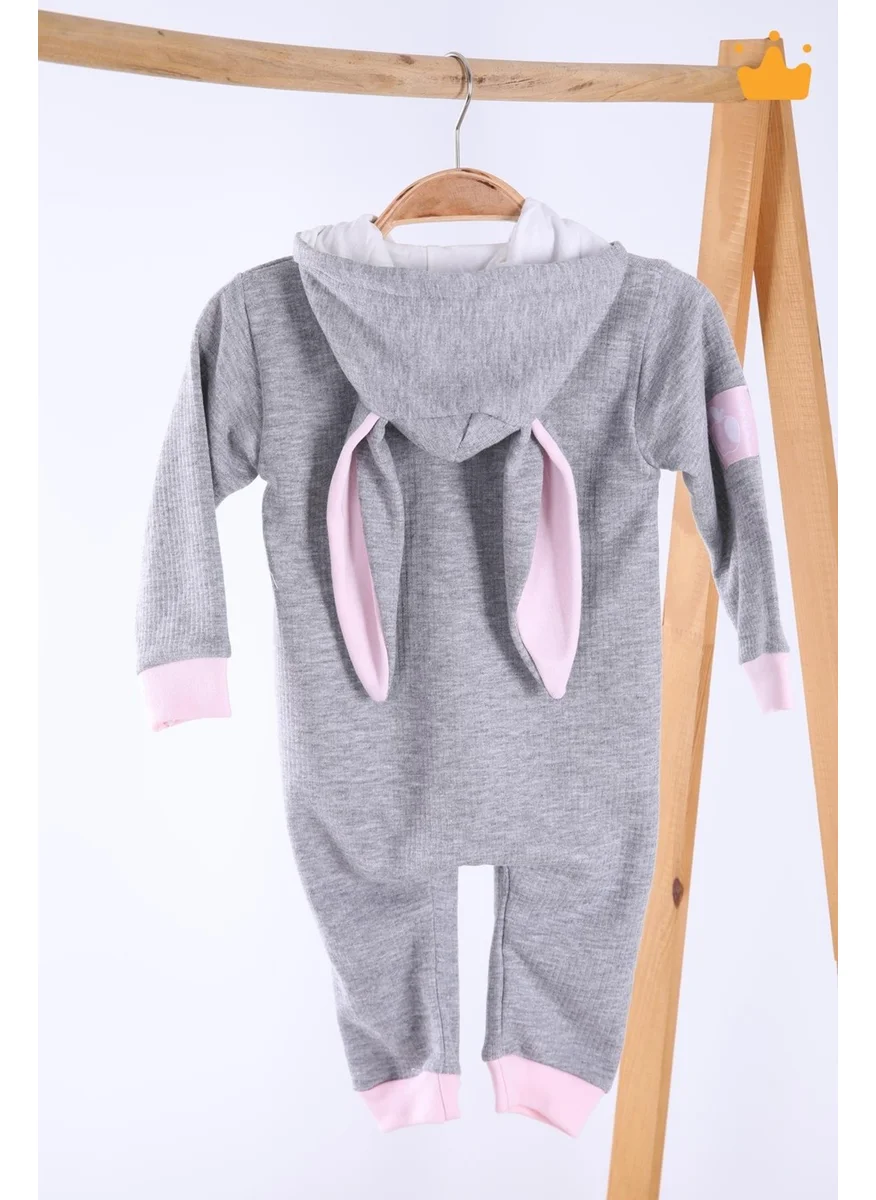 بيبي هولا Babyhola Zippered Rabbit Ears Jumpsuit 5014