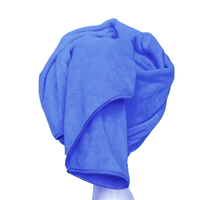 Tancano Large Microfiber Hair Towel For Curly Hair 23.6''X47'' Anti Frizz Hair Wrap Super Absorbent Curly Hair Drying Towel Large Multifunction Towel For Bath Spa Makeup  S.Blue - Image 3