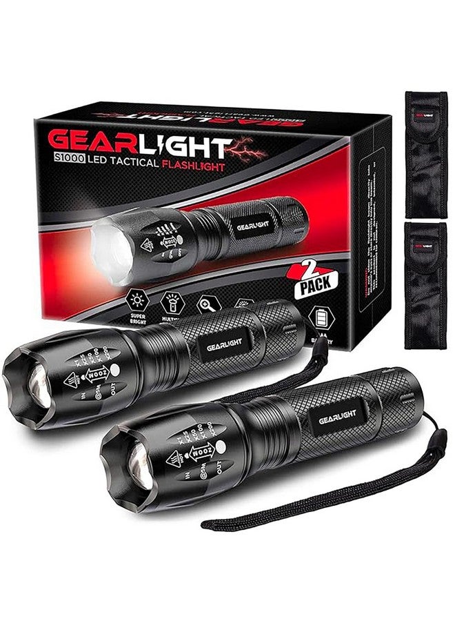 GearLight GearLigh Torch LED Flashlights - Mini Camping Flashlights with 5 Modes, Zoomable Beam - Powerful and Bright for Outdoor Use - Image 1