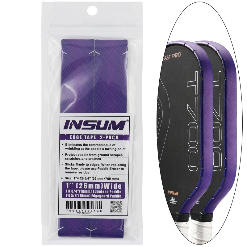 INSUM Pickleball Paddle Edge Guard Tapes Protection Tapes, Pre-Cut V, 20/23/26mm Width Protective Tapes for All Thickness Edges - Image 1