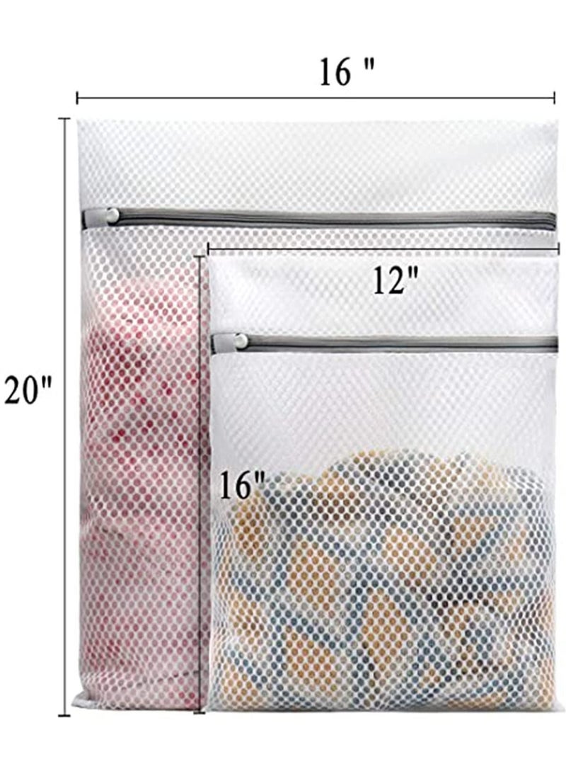 KASTWAVE - 5Pcs Durable Honeycomb Mesh Laundry Bags for Delicates (2 Large 16 x 20 Inches, 3 Medium 12 x 16 Inches) - Image 1