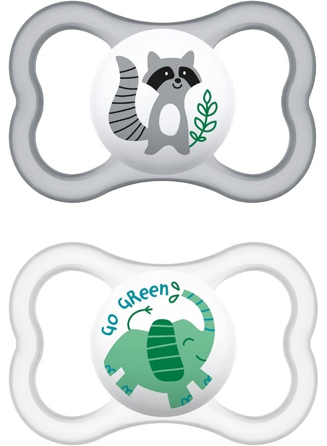 MAM Air Baby Pacifier, for Sensitive Skin, Sterilizer Case, 2 Pack, 16+ Months, Unisex - Image 1