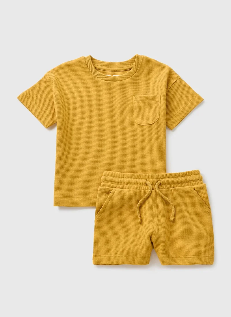 Matalan Boys Yellow Top & Shorts Set