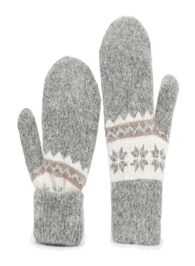 Mealah Kids-Winter-Knit-Mittens Boys-Girls Outdoor-Warm-Soft Snowflakes-Gloves Stretchy for 5-10Years Kids - Image 4