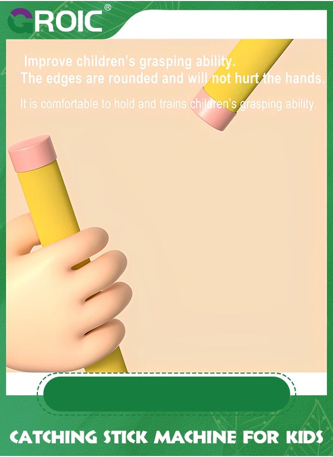 GROIC - Electric Reflex Challenge Game with Music, Drop Sticks Game, Hand Eye Coordination Training Toys, Reaction Training Catching Sticks Game Educational Toys, 3 Adjustable Speed, 8 Sticks(Pink) - Image 1