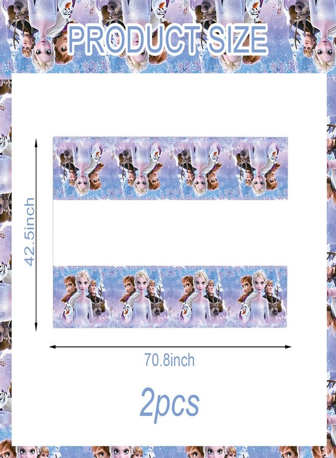 Omto 2Pcs Frozen Tablecloth Disposable Tablecover Birthday Party Supplies and Decorations for Kid Boy Baby Shower Rectangle Tables 70"X42",2 Pack - Image 3