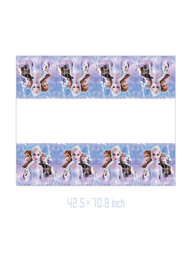 Omto 2Pcs Frozen Tablecloth Disposable Tablecover Birthday Party Supplies and Decorations for Kid Boy Baby Shower Rectangle Tables 70"X42",2 Pack - Image 2