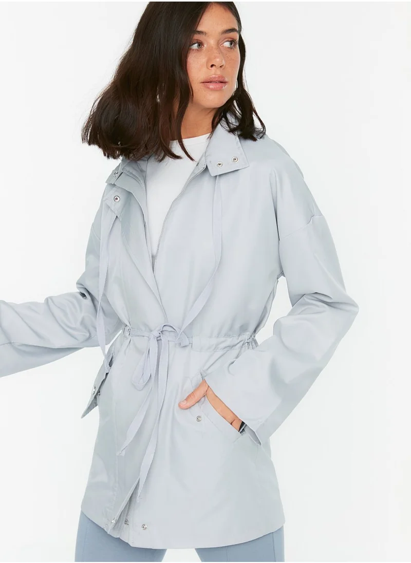 trendyol Pocket Detail Hooded Coat