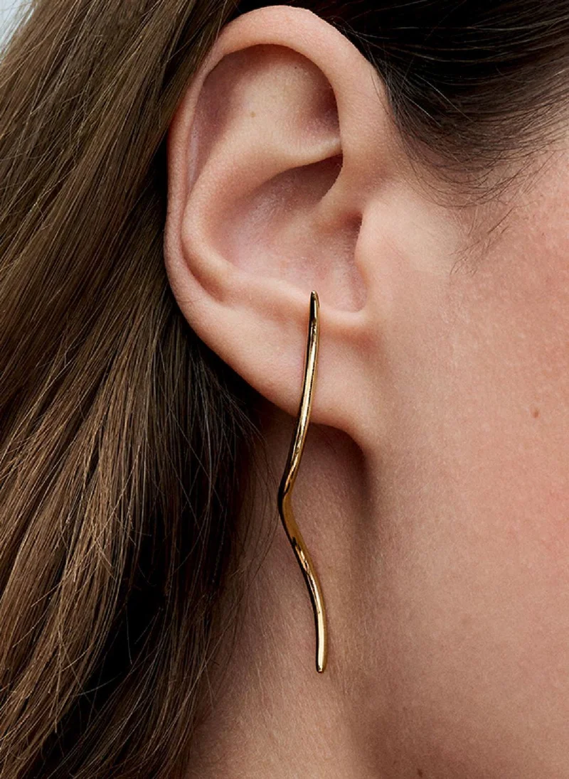 باندورا أقراط مرصعة بالذهب