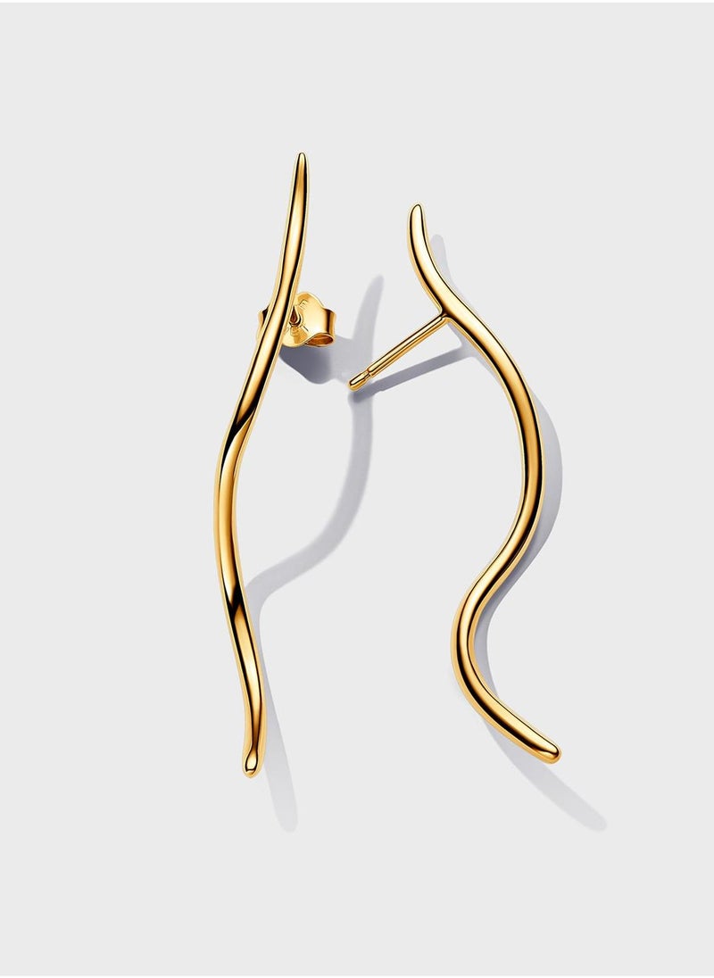 PANDORA Gold Plated Stud Earrings  - Image 1
