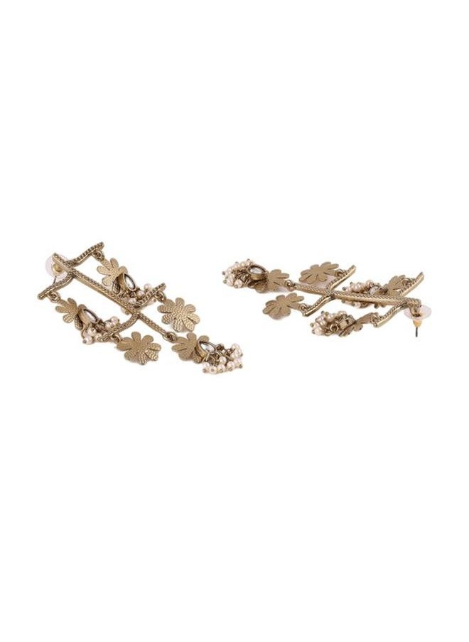 Priyaasi Western Women Brass Earrings with pattern and secured with Post and Back closure and styled in ideal for Western moments — exude elegance in every glance.  - Image 3