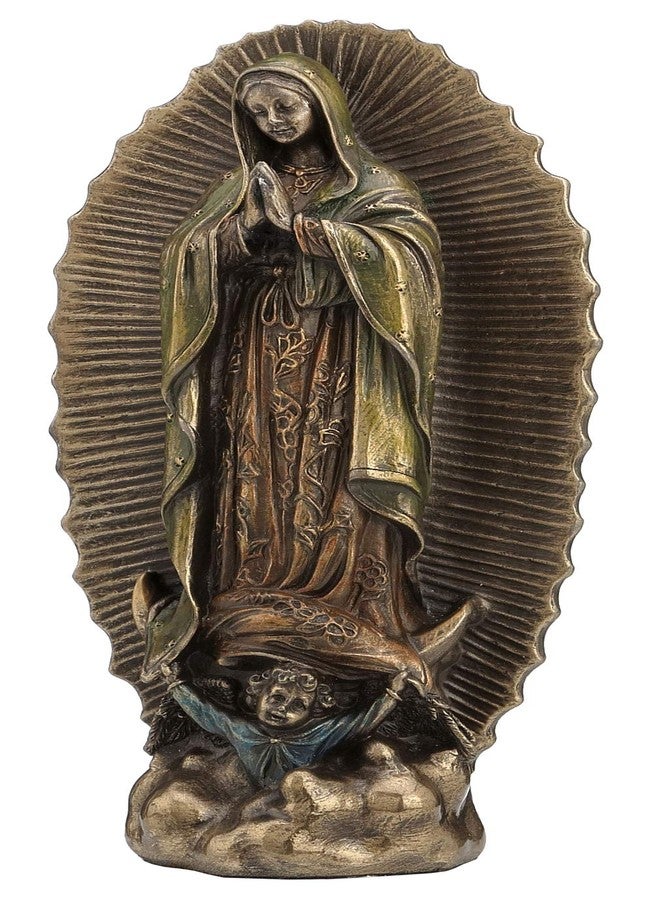 Unicorn Studio Veronese Design 6 1/8" Our Lady Of Guadalupe Virgin Mary Religious Statue Cold Cast Resin Bronze Finish Home Decor Figurine - Image 2