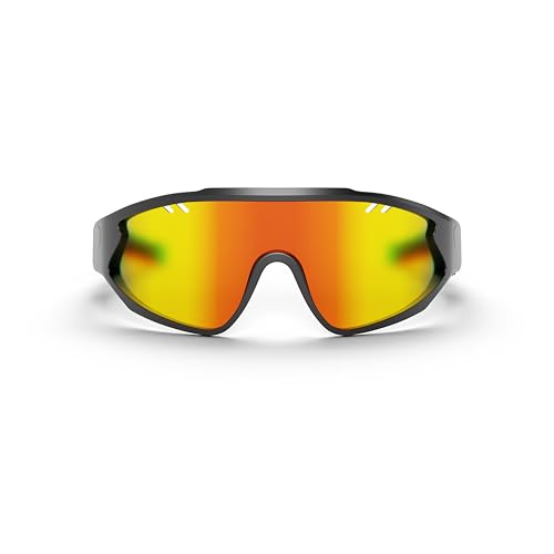 Reebok Voltage Smart Audio Sunglasses, Red Mirror Polarized Lens, Unisex, HiFi Bluetooth Sport Glasses with UV Protection - Powered by Lucyd - Image 1
