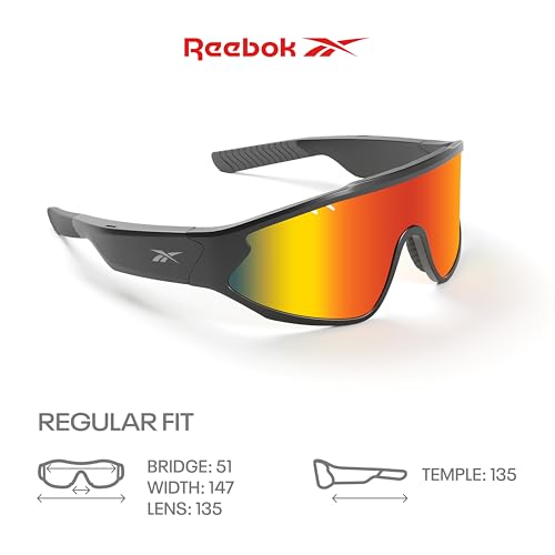 Reebok Voltage Smart Audio Sunglasses, Red Mirror Polarized Lens, Unisex, HiFi Bluetooth Sport Glasses with UV Protection - Powered by Lucyd - Image 2