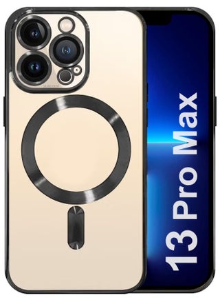 iPhone 13 Pro Max Clear Case with MagSafe Wireless Charging Compatible Back Cover with Electroplating Shockproof Frame Black - pzsku/ZEF64B8EA1A068B6EB5F0Z/45/1751710695/e9938dc1-19f9-46bd-af60-dd5918b08b50