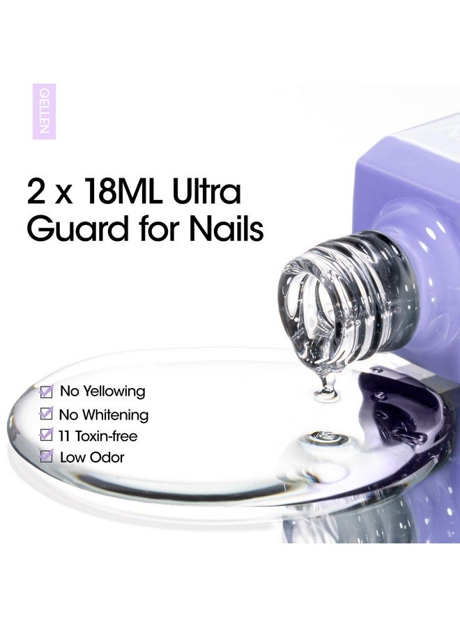 Gellen Gel Top Coat and Base Coat 2 Pcs 18ml Superior Base Coat Top Coat Set No Wipe Soak Off Ultra Glossy Top Coat Gel Nail Polish UV LED Clear Nail Polish Long Lasting for 28+ Days - Image 4