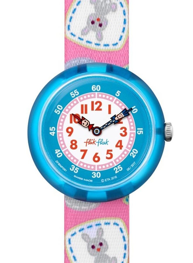 Swatch Girls Camping Badge Pink Quartz Movement Water Resistant Wrist Watch - 32 Mm - Image 1