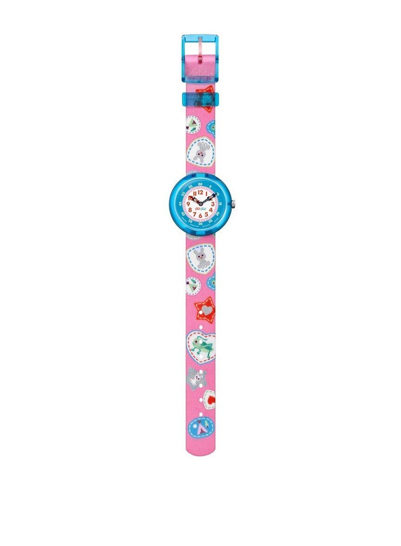 Swatch Girls Camping Badge Pink Quartz Movement Water Resistant Wrist Watch - 32 Mm - Image 2