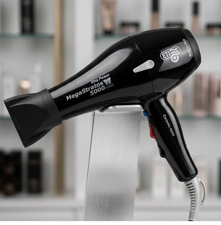 ETI MegaStratos 5000 Xtra Power Professional Hair Dryer –High Power Output: 2150W – 2500W power (at 230V/240V) Made in Italy - Image 1
