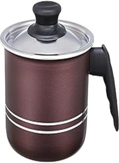 TRUEVAL Trueval teflon milk pot with handle and lid, size 14 - maroon 