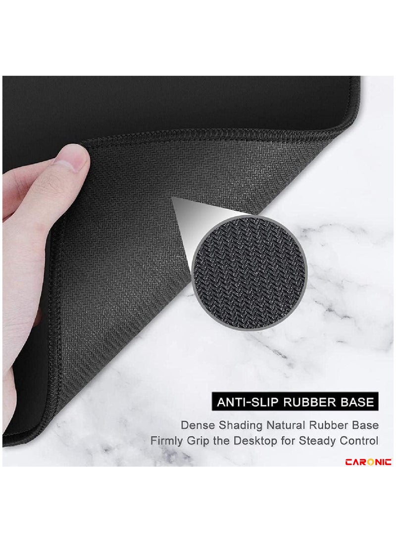 CARONIC - Large Gaming Mouse Pad with Superior Micro Weave Cloth Extended Desk Mousepad with Stitched Edges Non-Slip Base Water Resist Keyboard Pad For Gamer And Office Home One Piece - Image 1