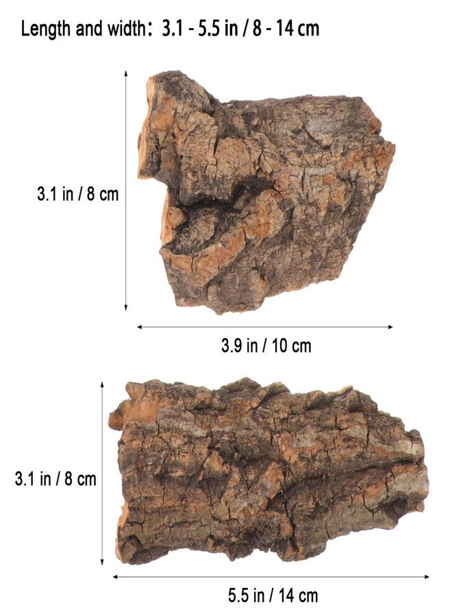 Kisangel 14Pcs Reptile Cork Bark Climbing Platform & Hiding Hut - Unique Terrarium Decorations for Reptile Habitat, Fish Tank Accessories, and Bearded Dragon Enclosure - Image 2