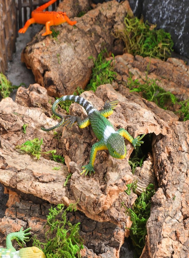 Kisangel 14Pcs Reptile Cork Bark Climbing Platform & Hiding Hut - Unique Terrarium Decorations for Reptile Habitat, Fish Tank Accessories, and Bearded Dragon Enclosure - Image 4