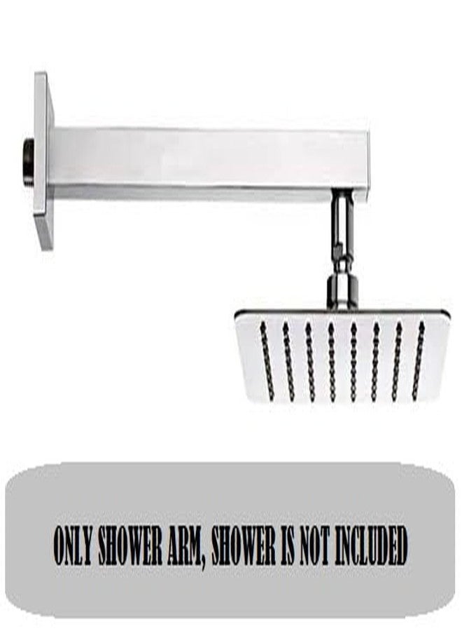 JAGGER JAG205 Premium Grade Stainless Steel Square And Round Shower Arm with Wall Flange, Thread Size 0.5" Inch (SQUARE, 12 INCH) - Image 4