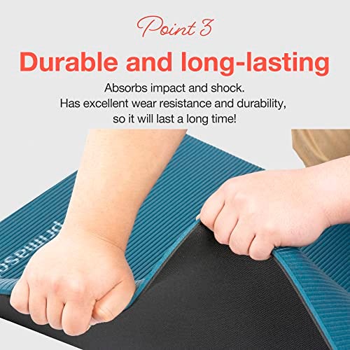 Primasole Yoga Mat Eco-Friendly Material 1/2"(10mm) Non-Slip Yoga Pilates Fitness at Home & Gym Twin Color Jango Green/Black PSS91NH075A - Image 4