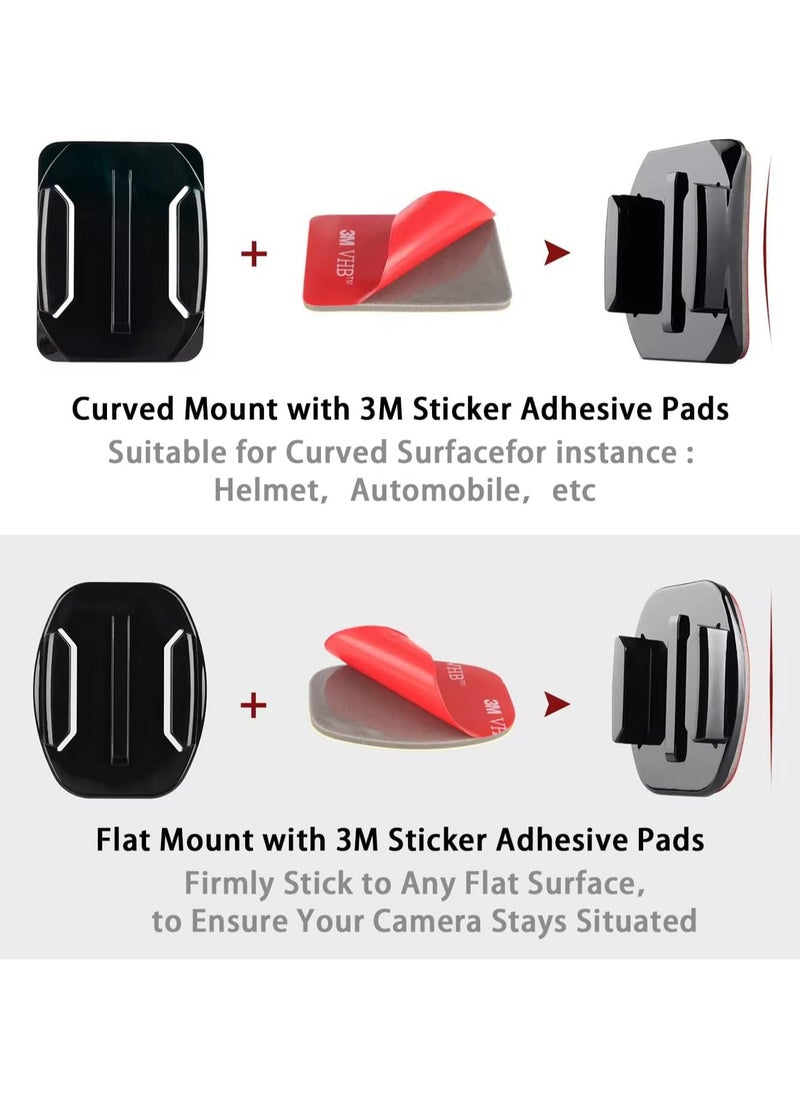 Oasisgalore Universal Sticky Helmet Mount for Insta360 ACE Pro/X3, GoPro Hero 12, DJI Osmo Action  - Image 4
