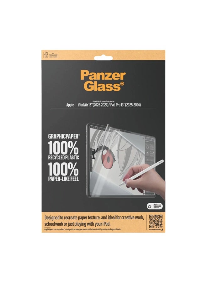 بانزرجلاس حماية شاشة بانزر جلاس GraphicPaper ايباد اير 13 انش 2024/2025 | ايباد برو 13 انش 2024/2025 - شاشة كاملة شفاف - Image 4