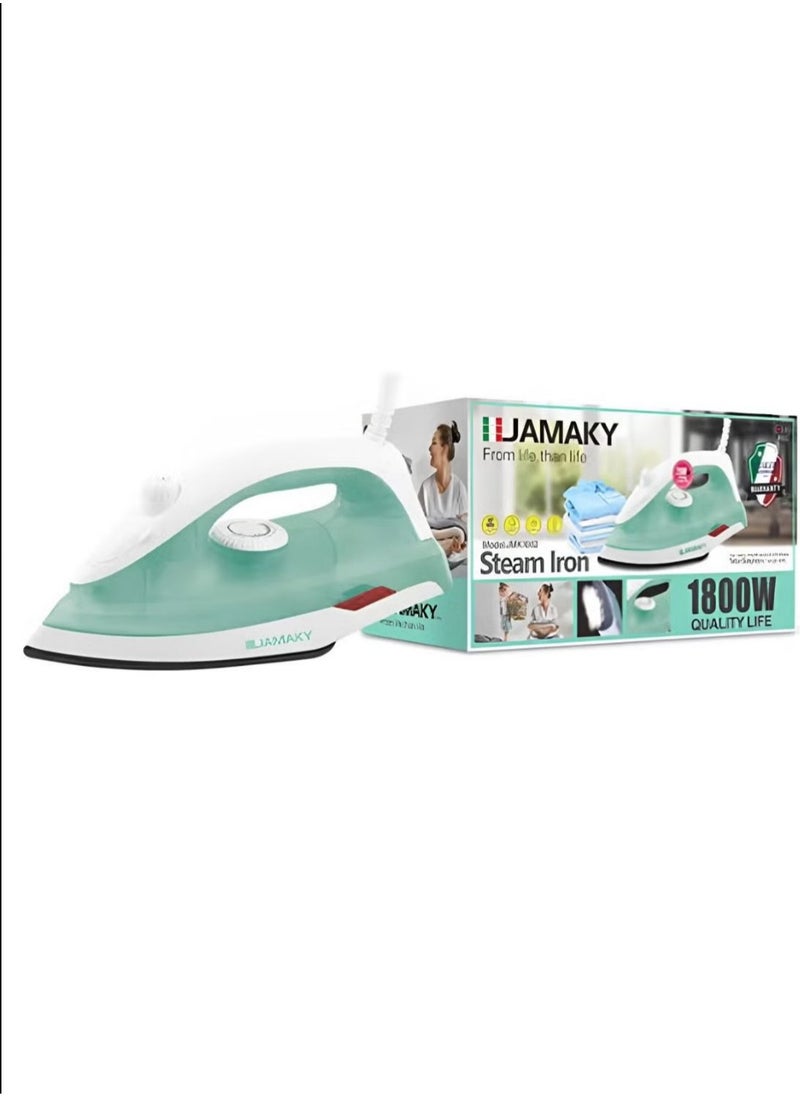 JAMAKY Italy 1800 Watts Real Power Steam Iron for Clothes and Curtains from Jamaki, Made in Italy JMK1002  - Image 1