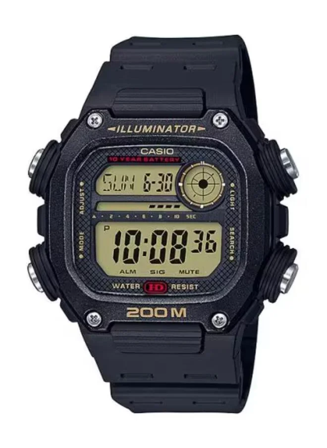 CASIO Men's Digital Display Watch With Black Resin Strap - DW-291H-9AVDF