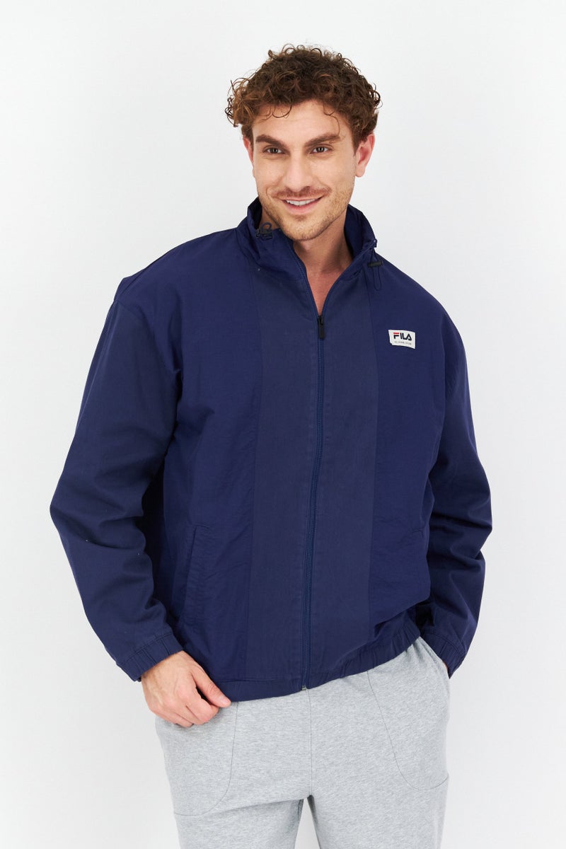 FILA Men Sportswear Fit Mock Neck Long Sleeve Outdoor Jacket, Green - Image 1