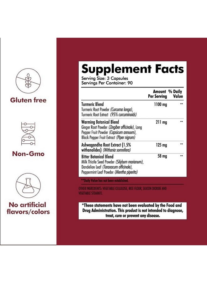 سانتو ريميديو الكركم، يدعم صحة المفاصل، والاستجابة الالتهابية الصحية للتمرين، خالي من الغلوتين، نباتي، خالي من اللاكتوز، بدون نكهات صناعية، 270 كبسولة، 90 حصة - Image 4