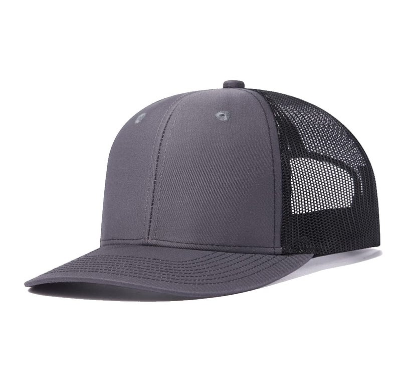 Quanhaigou 2 Pack Trucker Hat - Mesh Snap Back - Unisex Adjustable Baseball Cap - Outdoor Hats for Men Women (2pcs Black + Grey) - Image 3