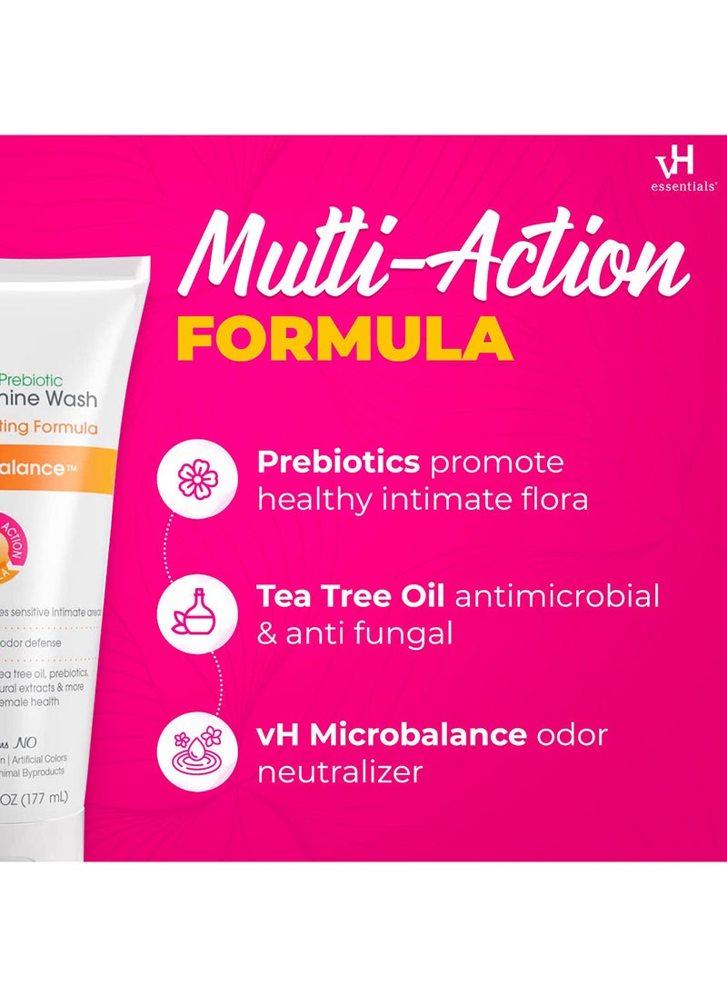 vH Essentials - Pack of 1 Ph Balanced Daily Feminine Wash, Tea Tree Oil And Prebiotic, 6 Fl Oz - Image 1