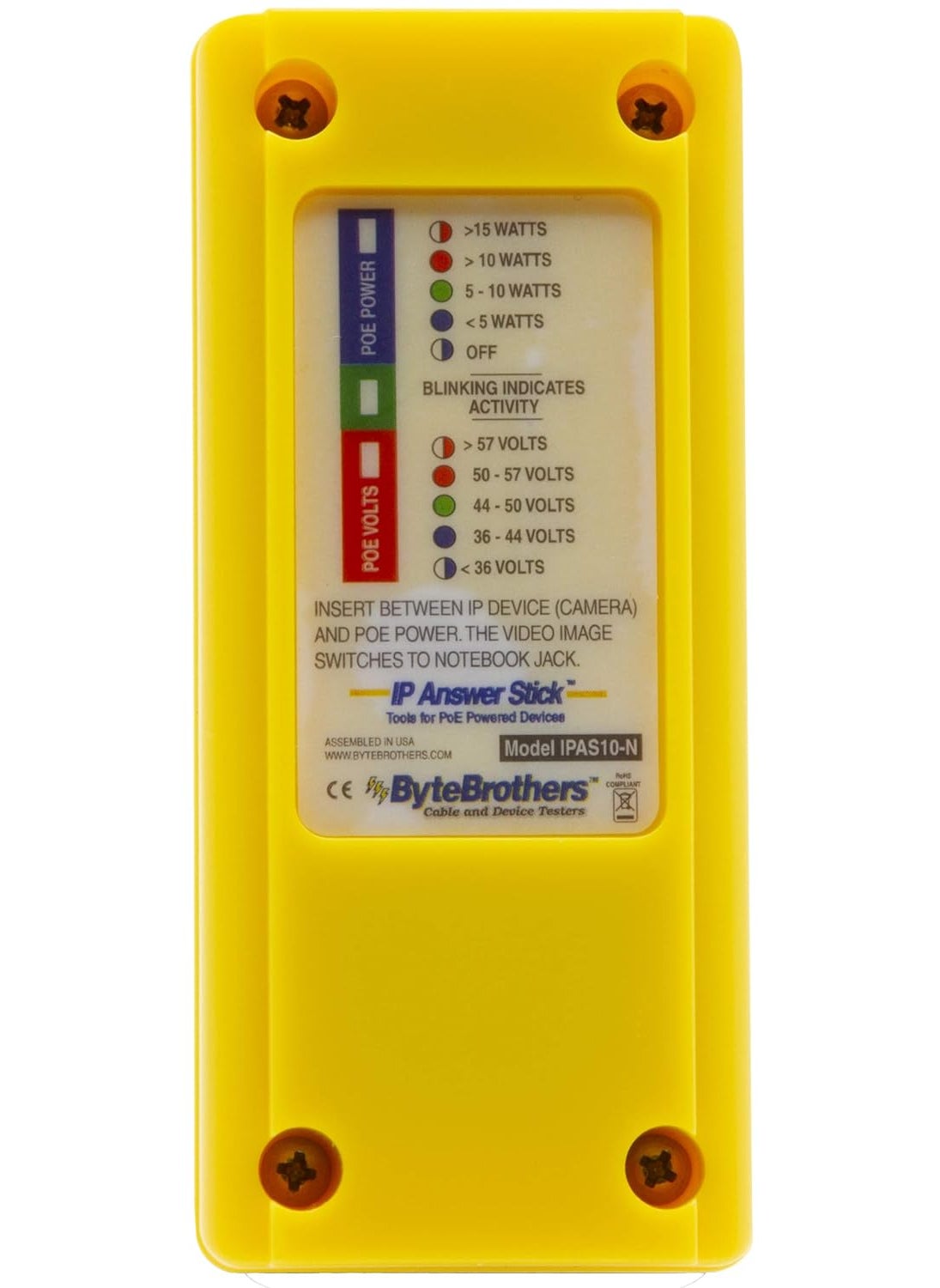 Triplett Triplett IPAS10N Byte Brothers IP Answer Stick IP Camera and PoE Tester  - Image 4