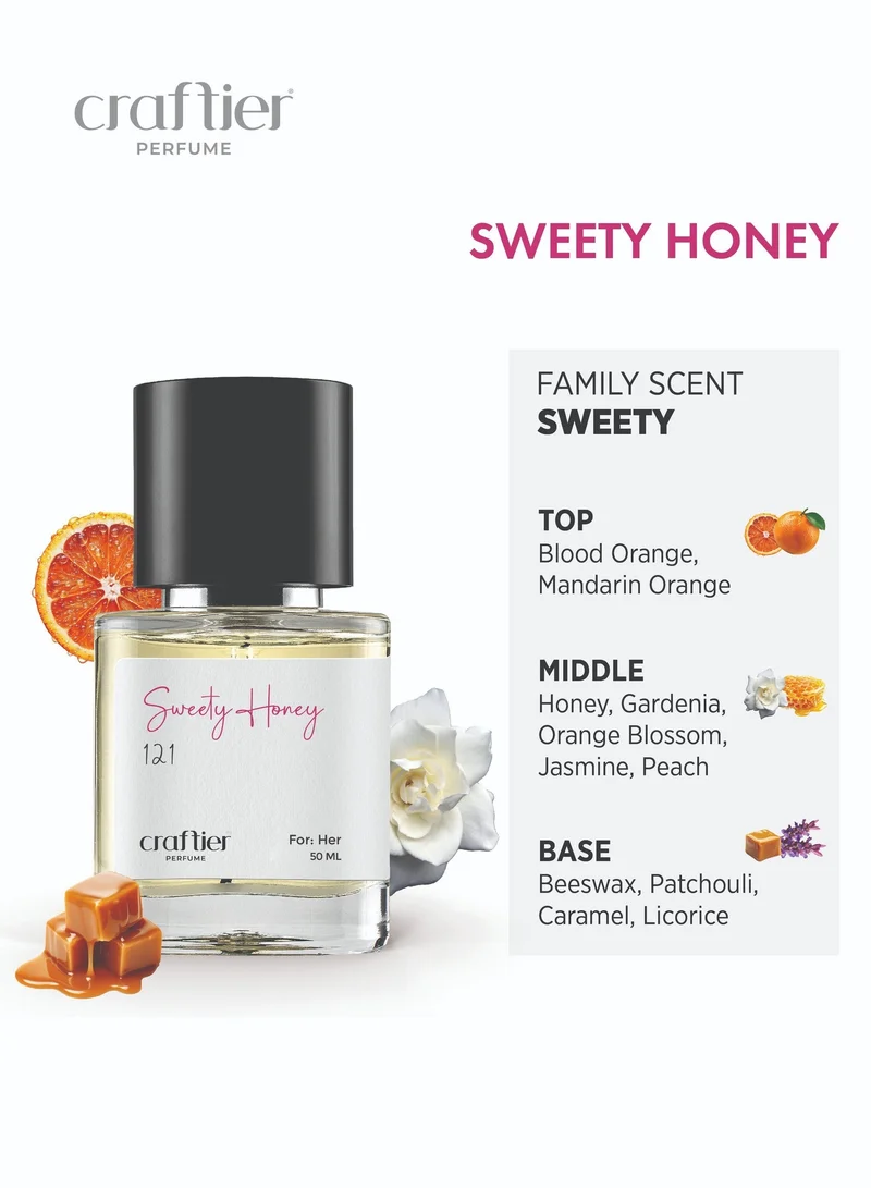 Craftier Perfume Inspired-Scandal SWEETY HONEY - Inspired-SCANDAL , Eau De Parfum for Women - 50ml, Long Lasting Sweet Fragrance Upto 24 Hrs, Travel Size Women's Perfume for Women | Best Price UAE