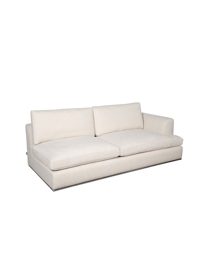 DANUBE HOME Paddington 2 Seater Right Arm Fabric Modular Sofa Modern Design Two Seat Sofas Comfortable Living Room Furniture L 221 x W 103 x H 66 cm Ivory  - Image 2