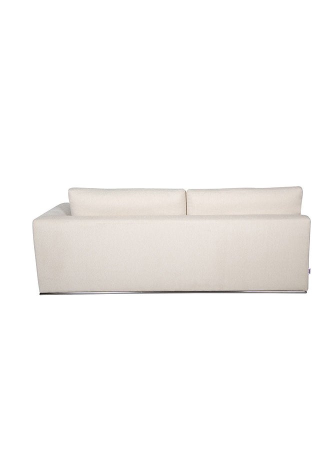 DANUBE HOME Paddington 2 Seater Right Arm Fabric Modular Sofa Modern Design Two Seat Sofas Comfortable Living Room Furniture L 221 x W 103 x H 66 cm Ivory  - Image 4